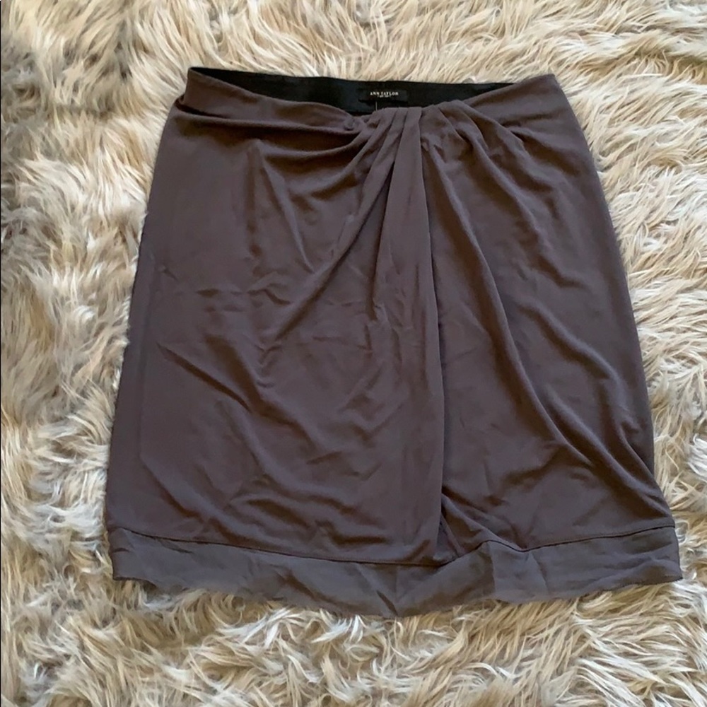 Gray midi skirt